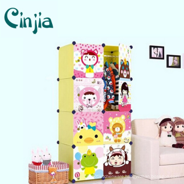 Cartoon Storage Wardrobe Detachhable 8 Cubes Wardrobe